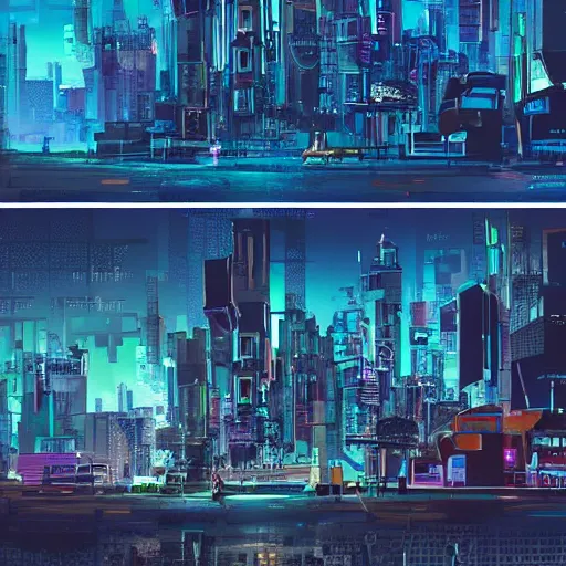 Prompt: cyberpunk city beksinki art style