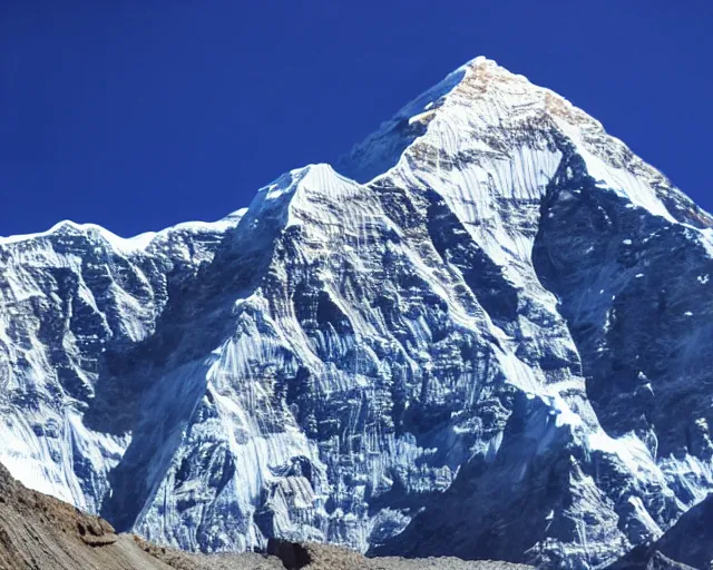 Prompt: 4 k hd, highly detailed photograph of mount everest, wide shot, shot with sigma f / 4. 2, 2 5 0 mm sharp lens, sharp focus, consistent, highly detailed light refraction, high level texture render