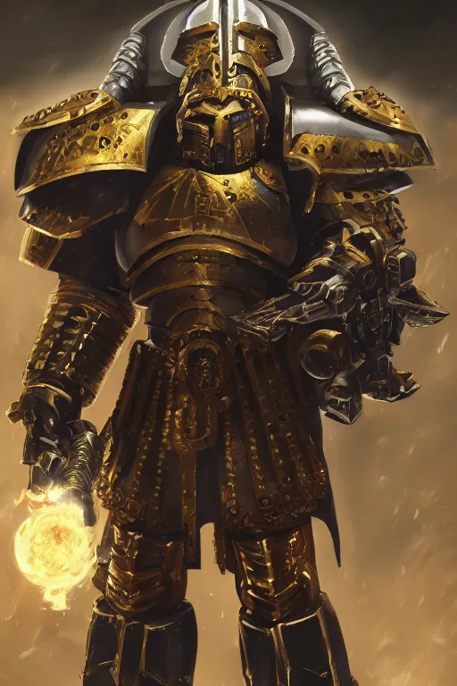 Image similar to armor portrait heros warhammer 4 0 k horus heresy fanart - the primarchs emperor by johannes helgeson animated with vfx concept artist & illustrator global illumination ray tracing hdr fanart arstation zbrush central hardmesh 8 k octane renderer comics stylized