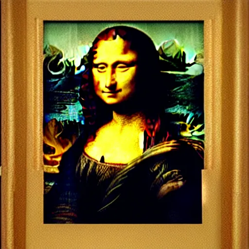 Prompt: mona lisa fused with a cat