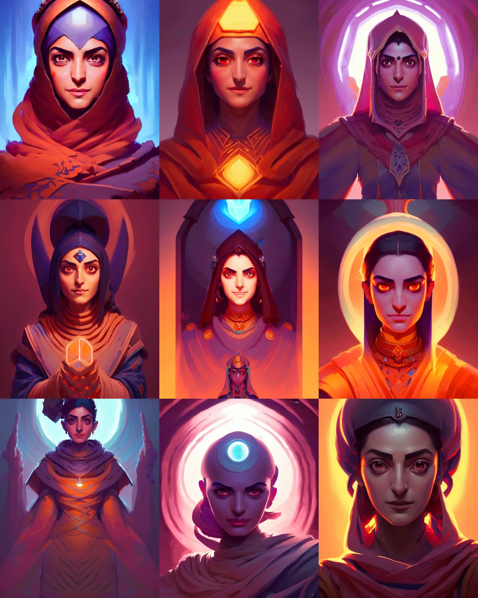 Prompt: symmetrical centered painted portrait, maya ali as a mage, octane render, gloomhaven, matte painting concept art, official fanart behance hd artstation by jesper ejsing, by rhads and makoto shinkai and lois van baarle and ilya kuvshinov and rossdraws