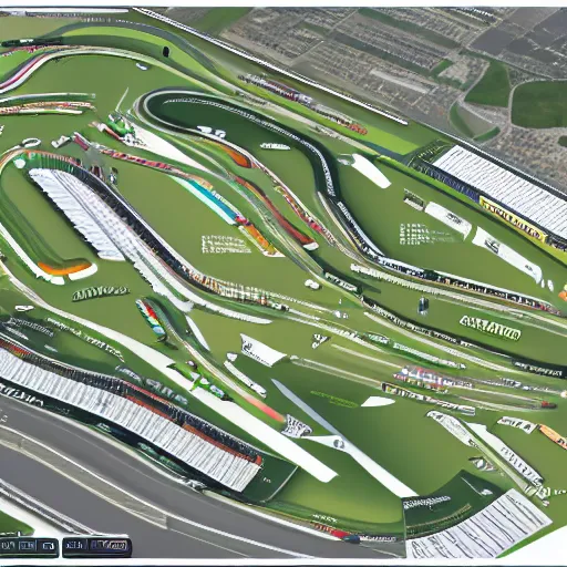 Image similar to a realistic line photo of a f 1 race circuit map