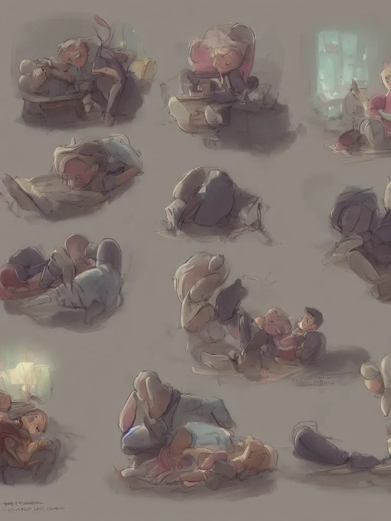 Prompt: comfort by Disney Concept Artists