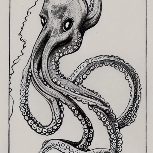 Image similar to octopus wrapped around a mermaid pinup, drawing