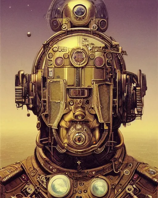 Image similar to epic portrait of victorian astronaut, steampunk, retro futuristic, highly detailed, intricate details, symmetry, golden ratio, illustration, realistic, 8 k, high sharpness, by beksinski and rutkowski and stalenhag