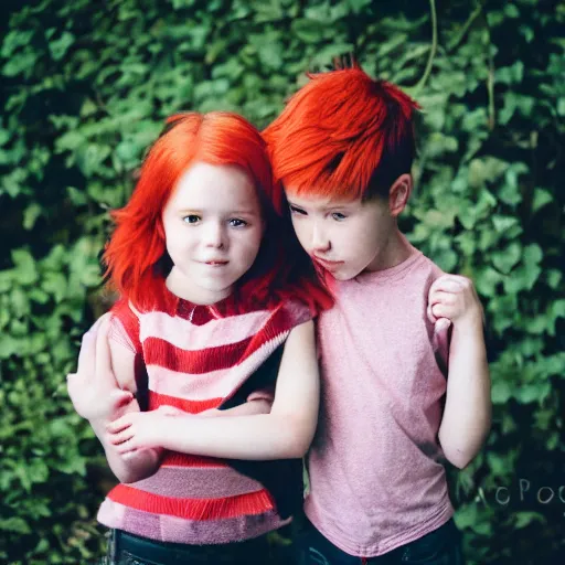 Image similar to photograph of red hair twins boy and girl