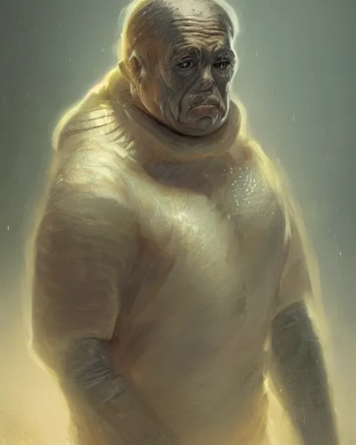 Prompt: a portrait of a human tardigrade!!! in the style of a [ roman empire ] senator!, art by greg rutkowski and artgerma, stunning! concept art, character design