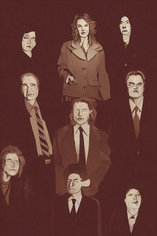 Image similar to Twin Peaks artwork by Tom Clohosy Cole