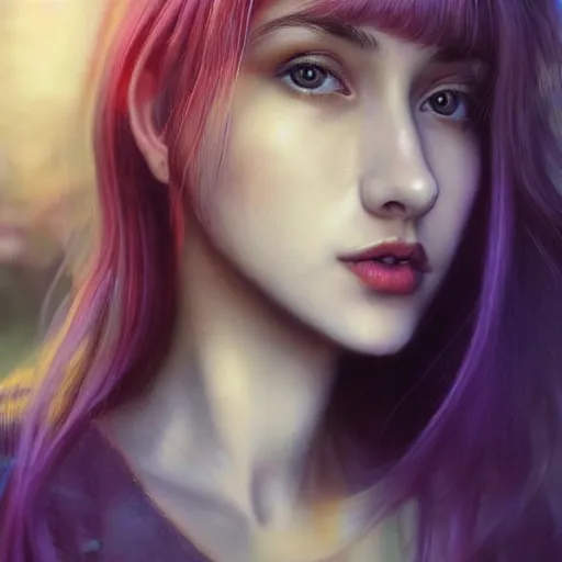 Prompt: random beautiful girl, realistic, wide focus, 8k ultra, soft light, RTX on, VFX, octane render, pixiv, pinterest, colorful, more reflection, insanely detailed, art by famous artist, art by Laurie Lipton