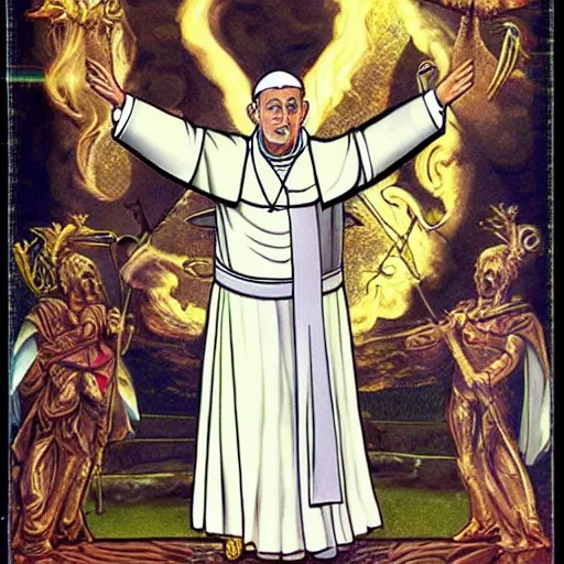 Prompt: the pope as baphomet