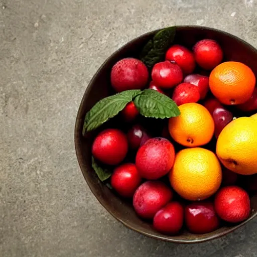 Prompt: bowl of fruit