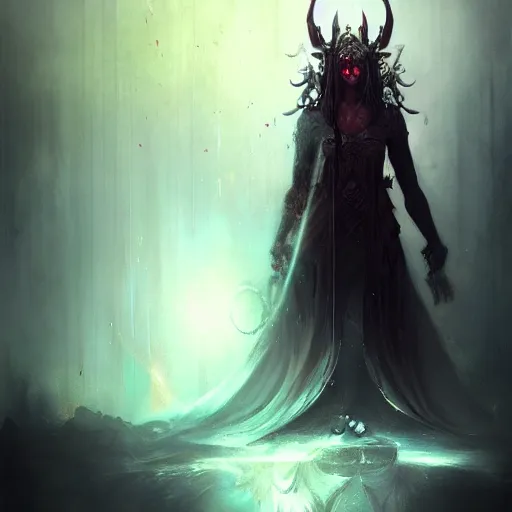 Image similar to the demon king by bastien lecouffe deharme