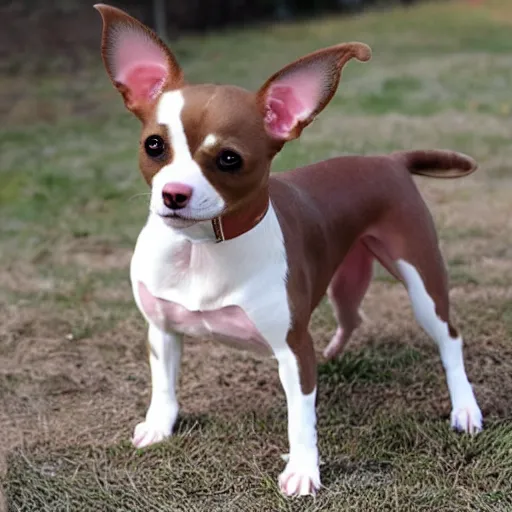 Image similar to adult tan pit bull long - haired chihuahua mix