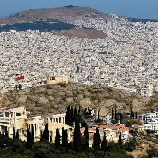 Prompt: a 4 k view of athens in 1 0 0 0 bc