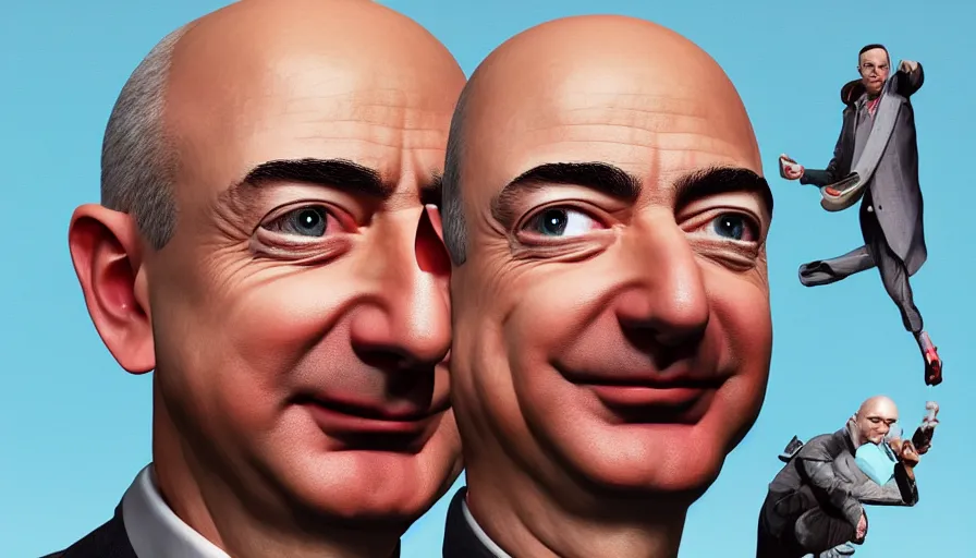 Prompt: Jeff Bezos is Mr. Bean, hyperdetailed, artstation, cgsociety, 8k