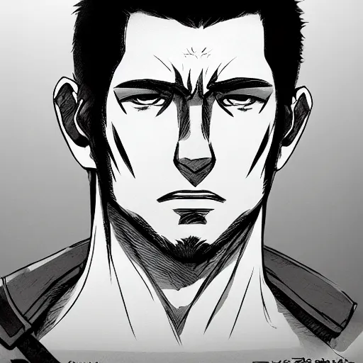 Prompt: portrait of chris redfield, anime fantasy illustration by tomoyuki yamasaki, kyoto studio, madhouse, ufotable, trending on artstation