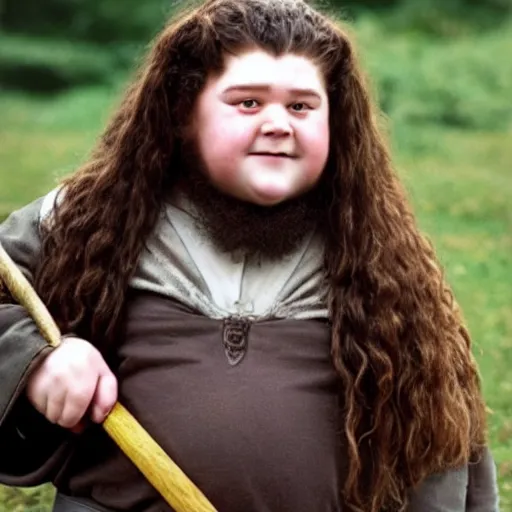 Prompt: a photo of young hagrid as a child