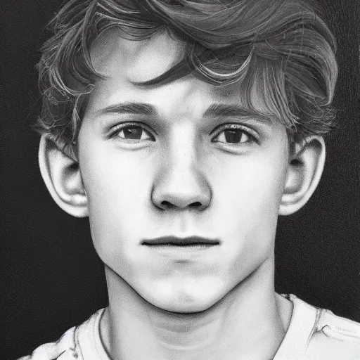 Image similar to tom holland, detailed, portrait