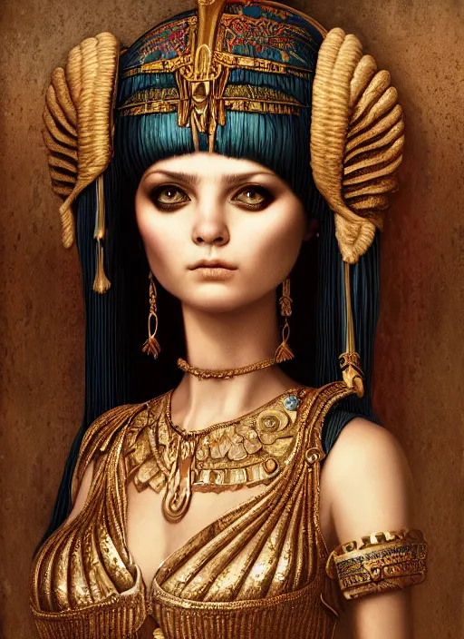 Prompt: highly detailed closeup portrait of cleopatra's palace, unreal engine, nicoletta ceccoli, mark ryden, earl norem, lostfish, global illumination, detailed and intricate environment