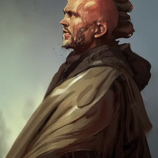 Prompt: portrait of a man by greg rutkowski, zayne skywalker from star wars expanded universe, wearing jedi robes, he is about 3 0 years old, highly detailed portrait, digital painting, artstation, concept art, smooth, sharp foccus ilustration, artstation hq