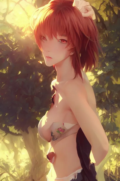 Prompt: a gamer girl, full shot, intriguing outfit, fine - face, realistic shaded perfect body, fine details. night setting. very anime style. realistic shaded lighting poster by ilya kuvshinov katsuhiro, magali villeneuve, artgerm, jeremy lipkin and michael garmash, rob rey and kentaro miura style, trending on art station