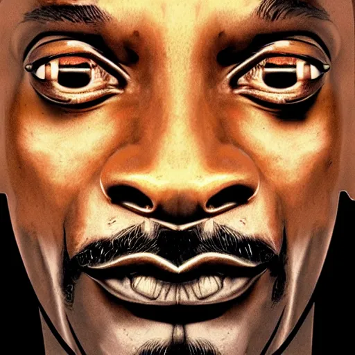 Prompt: the face of Snoop Dogg covers the entire surface of the moon