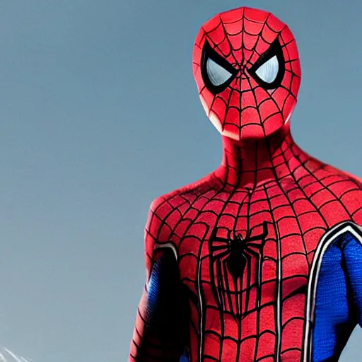 Image similar to Aaron Paul as Spiderman, cinematic lighting, hyper realistic,