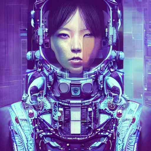 Image similar to hyperrealistic portrait of a woman monster astronaut, full body portrait, well lit, intricate abstract. cyberpunk, intricate artwork, by Tooth Wu, wlop, beeple. in the style of Jin Kagetsu, James Jean and wlop, highly detailed, sharp focus, intricate concept art, digital painting, ambient lighting, 4k, artstation