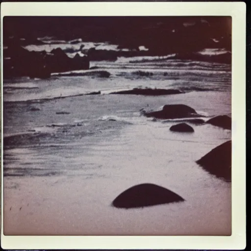 Image similar to japan sinks, polaroid