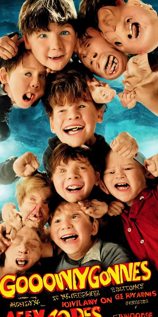 Image similar to movie poster for the new goonies movie