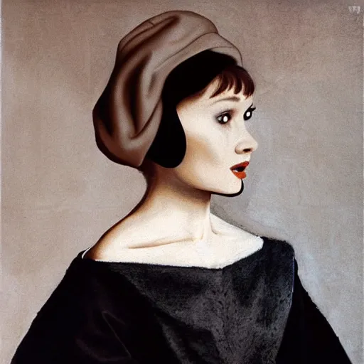 Prompt: audrey hepburn art by johannes vermeer