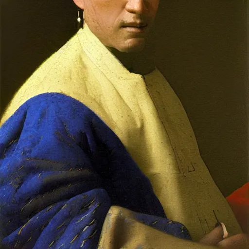 Image similar to high quality high detail painting by johannes vermeer, portrait of a colonial general, hd, photorealistic lighting