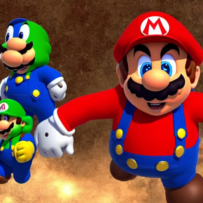 Prompt: jack black as super mario, movie still, 8 k,