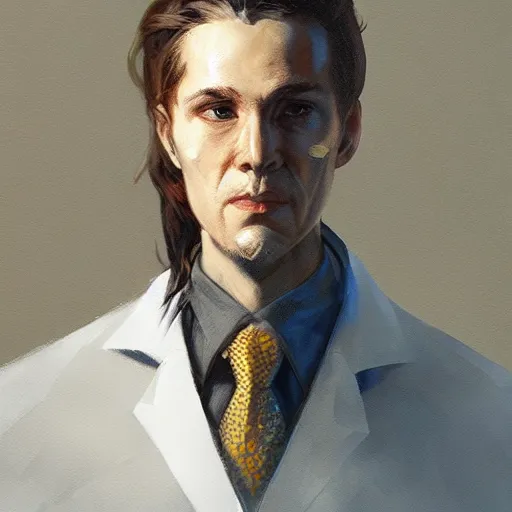 Image similar to concept art of scientist by jama jurabaev, scifi, extremely detailed, trending on artstation, high quality, brush stroke