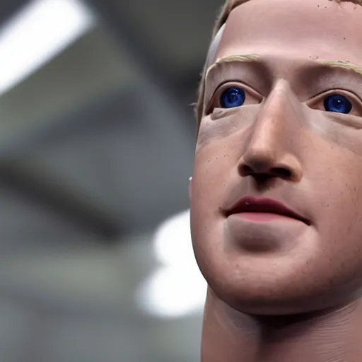 Prompt: Mark Zuckerberg as a robot, 4k