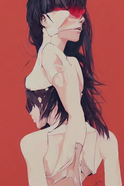 Image similar to a ultradetailed beautiful painting of a stylish woman with a white tank top, by conrad roset, greg rutkowski and makoto shinkai trending on artstation