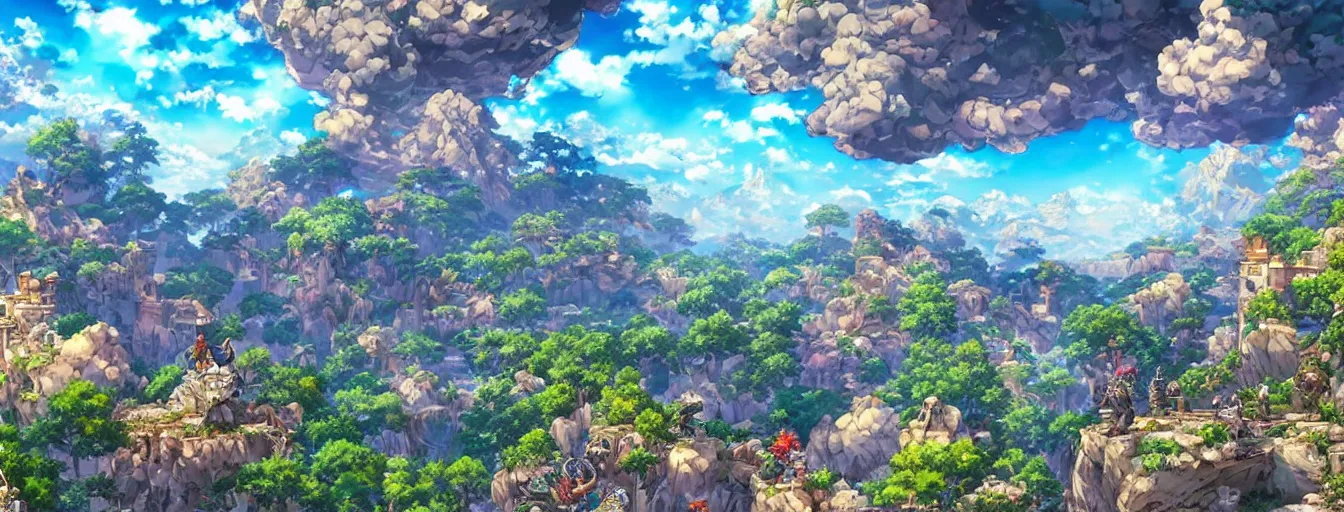 Prompt: rocks hailing from the sky bright and open sky. hyperrealistic anime background illustration by kim jung gi, colorful, extremely detailed intricate linework, smooth, super sharp focus, bright colors, high contrast, matte, octopath traveler, unreal engine 5 highly rendered, global illumination, radiant light
