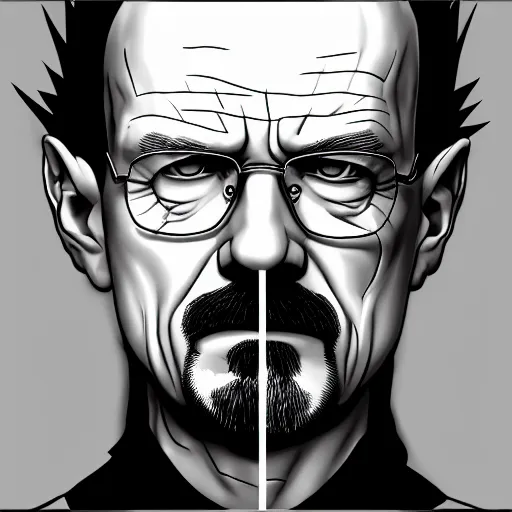 Image similar to walter white in death note, high quality, trending on artstation, 4 k