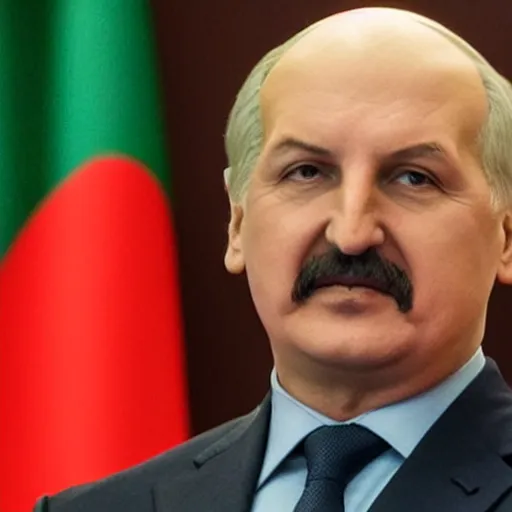 Image similar to Alexander Lukashenko as a supervillain, holding earth in his hands