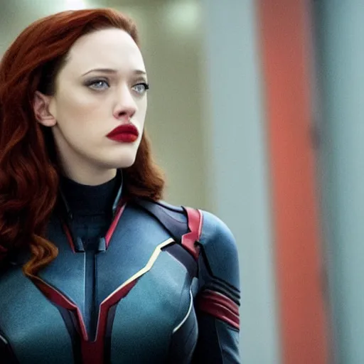 Image similar to a still of kat dennings as black widow in iron man 2 ( 2 0 1 0 )