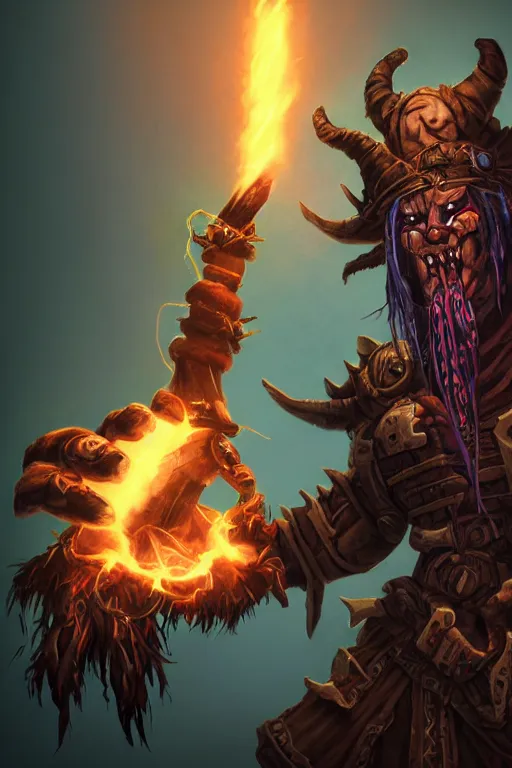 Image similar to witch - doctor holding electricity, world of warcraft, diablo,