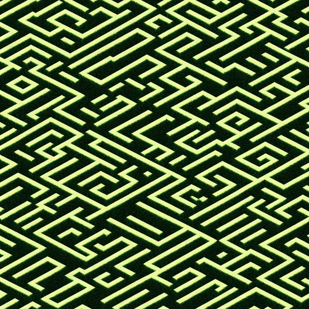 Prompt: wimmelbilder maze made of hedge maze labyrinth, isometric, very sharp, high contrast