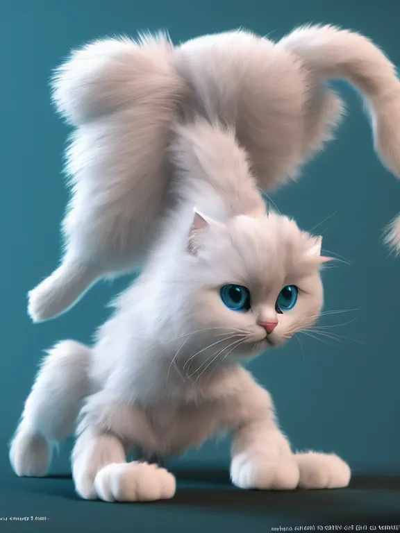 Image similar to A cartoon Ragdoll cat,pixar animation,hyper detailed, studio lighting, artstation, octane renderer, unreal engine, lovely, beauty