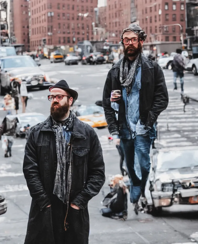 Prompt: a new york hipster