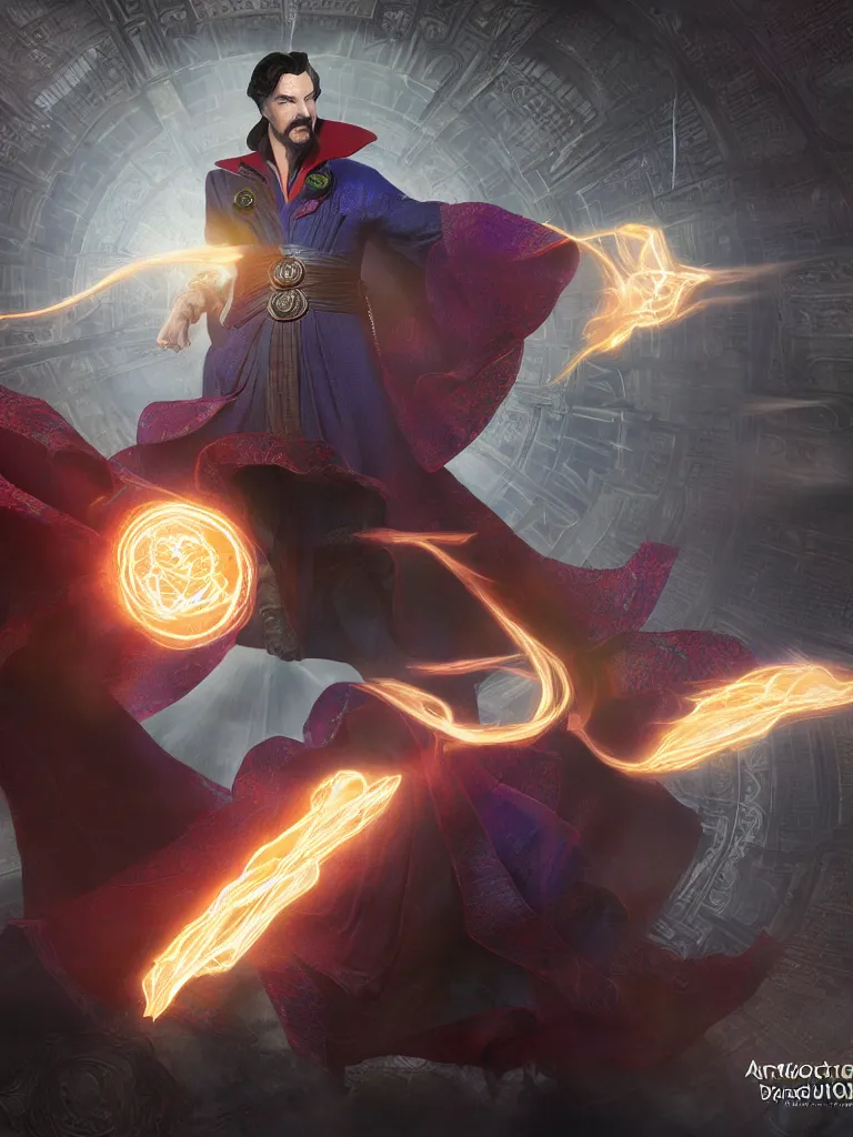 Prompt: Doctor Strange enters the multiverse, painting by alex gray, octane render, zbrush, art alien, extremely detailed, pastel colors, trending on artstation