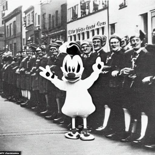 Image similar to Donald Duck at a German parade in 1936