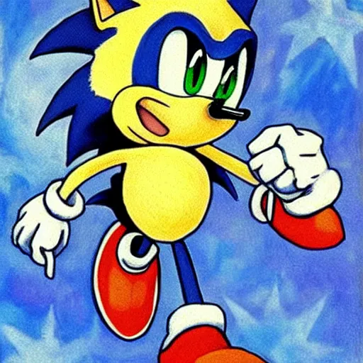 super sonic wearing a wooden mask with a smile on it, Stable Diffusion