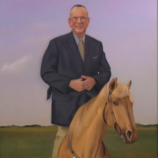 Prompt: a portrait painting of frank brumbaugh