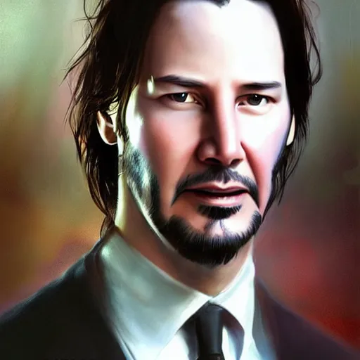 Image similar to keanu reeves in Pixar style by Stanley Artgerm and Tom Bagshaw