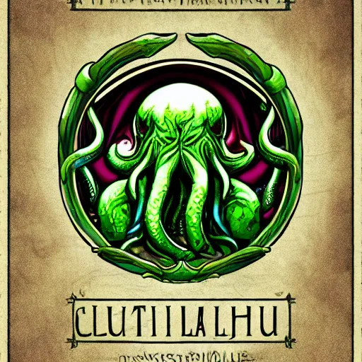 Prompt: Cthulhu, roleplaying game, digital art